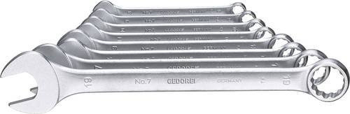 Gedore Ringmaulschlüsselsatz A 7 080, 8-teilig, SW 8-19 mm, silber, CV-Stahl - Bild 1