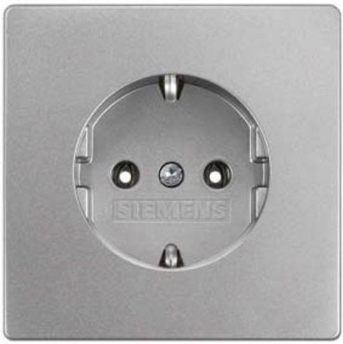 Siemens DELTA style Schuko-Steckdose 10/16A 250V in Platinmetallic/Silber 5UB18531 - Bild 1