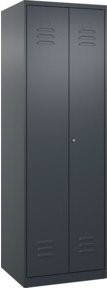 C+P PSA Doppel-Spind Classic PLUS mit 2 Abteilen in Anthrazitgrau, H x B x T: 185 x 60 x 50 cm - Bild 1