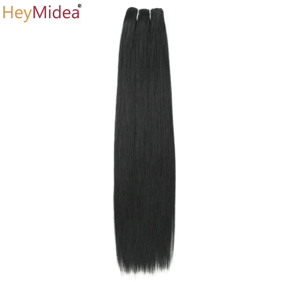HeyMidea Haar Extensions, Synthetisch, Glatt, Ombre, 18 Zoll, 150g - Bild 4