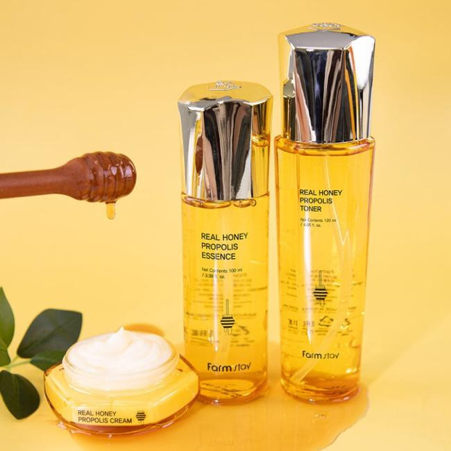 FarmStay Real Honey Propolis Essence, 100 ml, für trockene Haut - Bild 2