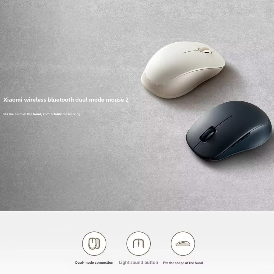 Xiaomi Mi Silent Maus Dual-Mode Kabellos mit Bluetooth und USB-Verbindung, 1300 DPI, Weiß - Bild 3