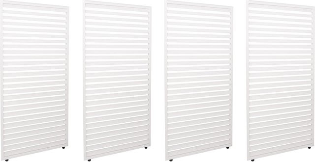 4er-Set Aluminium Paneele für Pergola MCW-L46 Terrassenüberdachung Lamellenpaneel Modul in Weiß B/H: 204 x 369 cm - Bild 1
