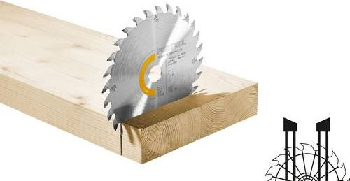 Festool Wood Universal Kreissägeblatt mit 28 Zähnen, Farbe: Silber, Durchmesser: 160 mm, Bohrung: 20 mm, Schnittbreite: 1,6 mm - Bild 1