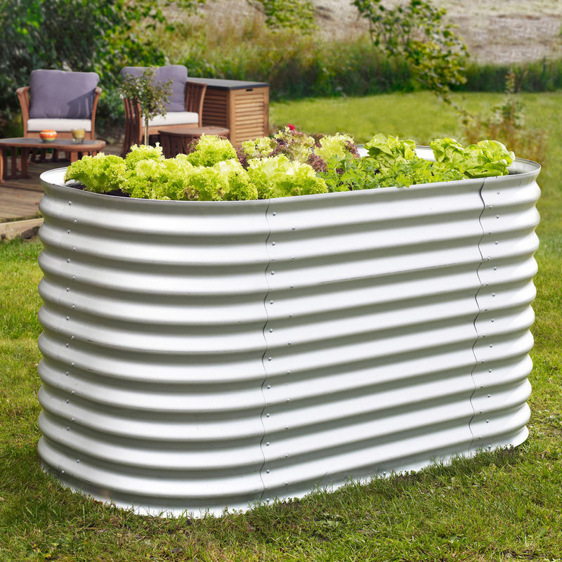 Vitavia Hochbeet Terra 858 Modell Basic aus Zincalume in Silber, B/H/T: 82,1 x 85,8 x 162,1 cm - Bild 3