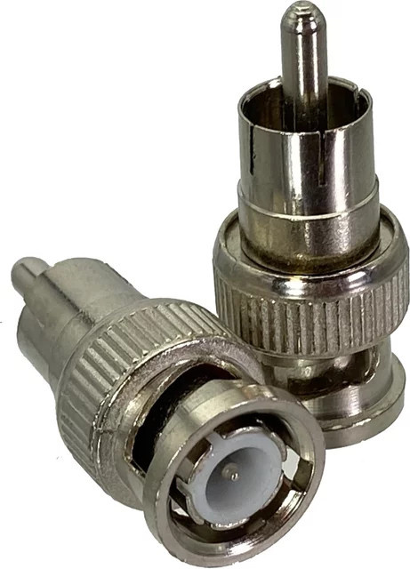 BNC-auf-RCA-Adapter für TV-HF-Koaxialkabel in Silber - Bild 1