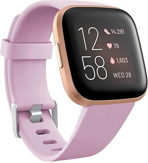 CB Watch Strap House Uhrenarmband Silikon, Fitbit Versa 2, Black, L (160-220mm) - Bild 1