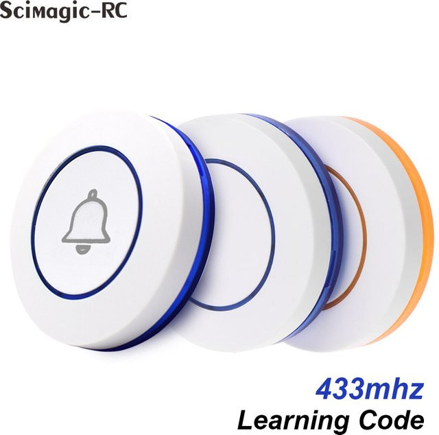 Drahtlose Türklingel 433 MHz mit Türklingelknopf für dein Home Security Alarmsystem in Weiß - Bild 1