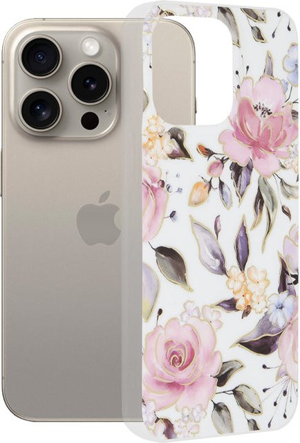 Techsuit Handyhülle für Apple iPhone 15 Pro Max in Weiß mit Marble Design - Bild 1