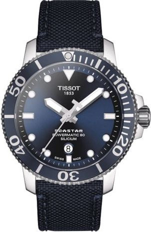 Tissot Armbanduhr Seastar, Automatik, Edelstahlgehäuse, 43 mm, Blau, Herren - Bild 1