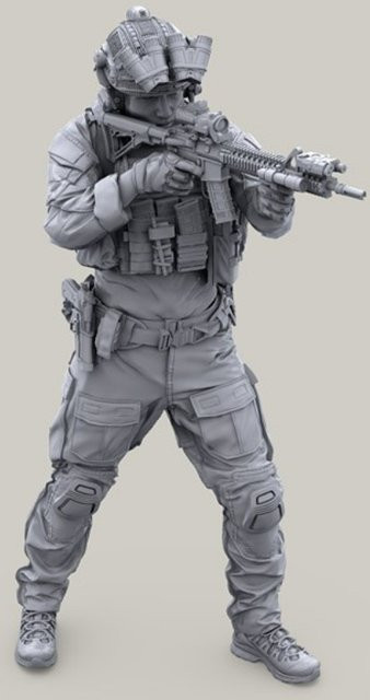 BAANFU US Special Forces/MARSOC Moderner Soldat, Harzfigur, 1:35 - Bild 1