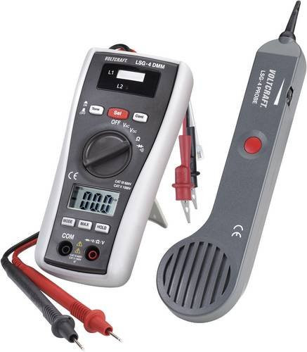 VOLTCRAFT LSG-4 Leitungssucher, Signalverfolger, Durchgangsprüfer und Multimeter in Grau - Bild 1