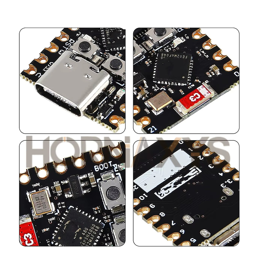 HORNAXYS ESP32-C3 SuperMini Entwicklungsboard mit WiFi und Bluetooth, 4M Flash, Schwarz - Bild 3