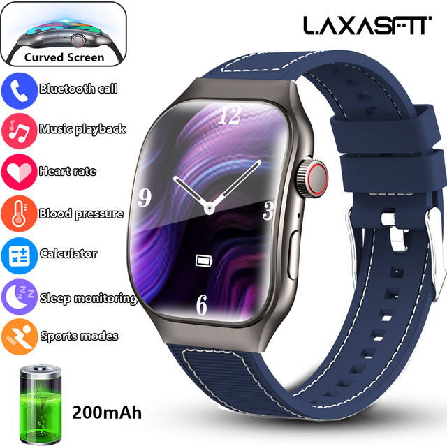 LAXASFIT Smartwatch, Silber, Silikon, 2,01 Zoll, Unisex - Bild 1