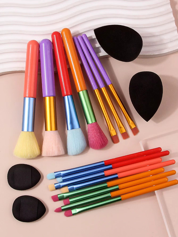 KOSSHOW Make-up-Pinsel-Set mit Puder-Schwämmen, 19-teilig, Unisex - Bild 4