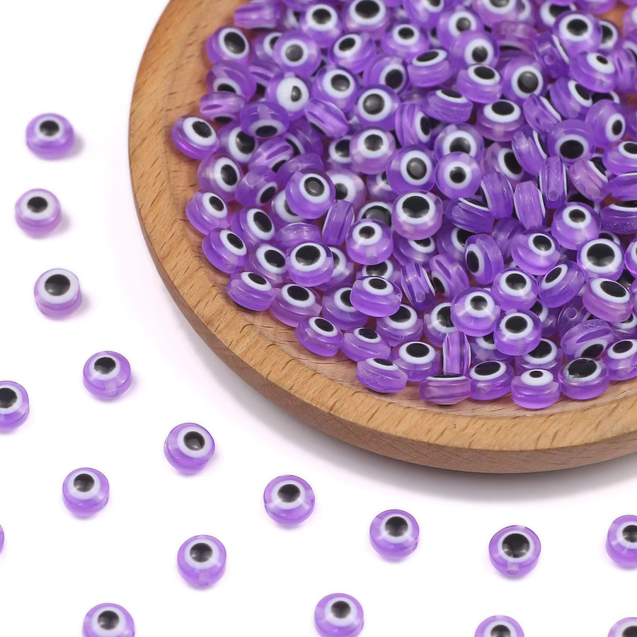 Perlen Acryl, Lila, 8mm, Armbänder Zubehör - Bild 2