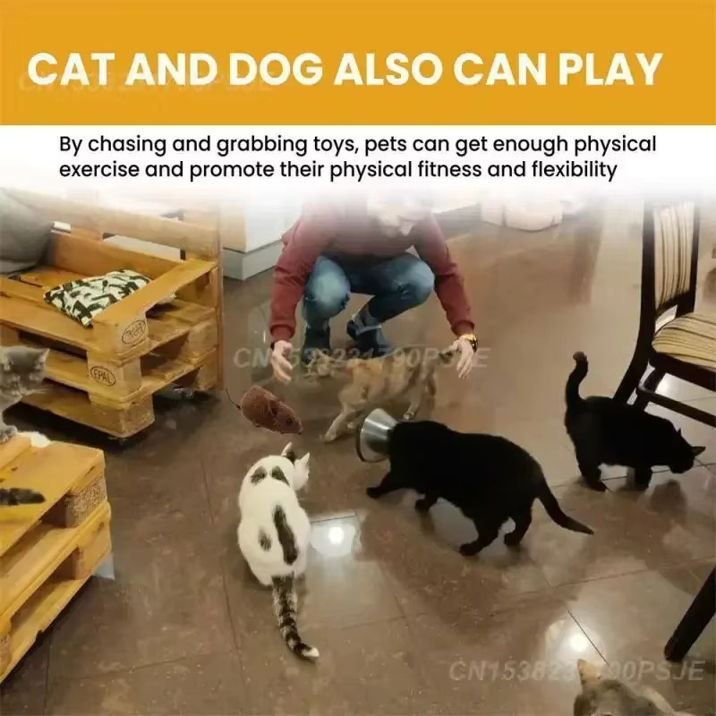 YEGBONG Intelligentes Interaktives Katzenspielzeug, Elektrische Automatisch Bewegende Maus, Bewegungsspielzeug - Bild 4