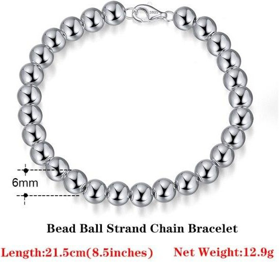 Orsa Jewels Perlen Armband, 925 Silber, Weiß, Unisex - Bild 1