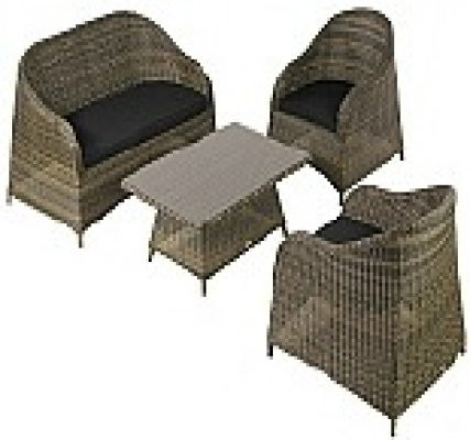 Gartenmöbel Wien aus Polyrattan in Braun - Bild 1
