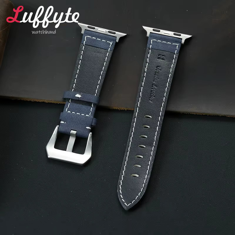 luffyte Uhrenarmband PU-Leder, Blau-Grün-Schwarz, Unisex - Bild 1