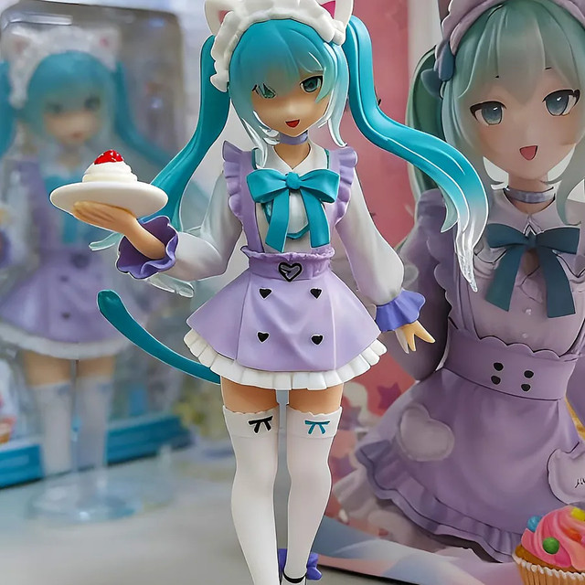 Bandai Hatsune Miku Katzenohren-Maid Anime-Figur, Kunststoff, Bunt - Bild 1