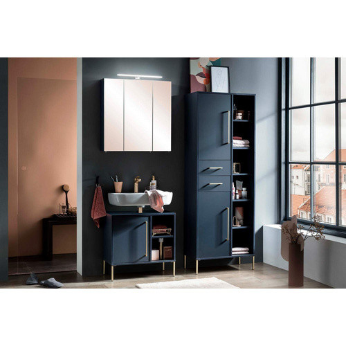Schildmeyer Waschbeckenunterschrank Kent in Blau, B/H/T: 33 x 63,3 x 65,3 cm - Bild 3