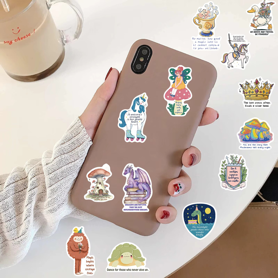50 Stück Märchen Inspirierende Aufkleber in Multicolour für Laptop, Koffer und Scrapbooking - Bild 2