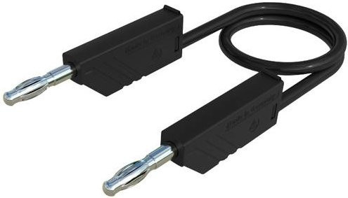 Hirschmann Test & Measurement CO MLN 100/2,5 Messleitung mit 4mm Lamellenstecker, Schwarz, 1,00 m - Bild 1