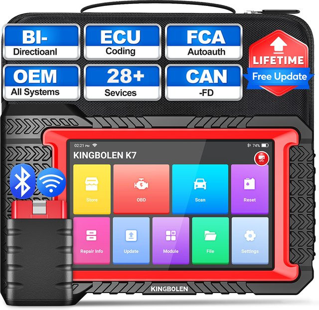 KINGBOLEN K7 ALLES System OBD-Scanner CRP919E BT mit Bluetooth für Deutsche Autodiagnose und ECU-Codierung in Schwarz - Bild 1