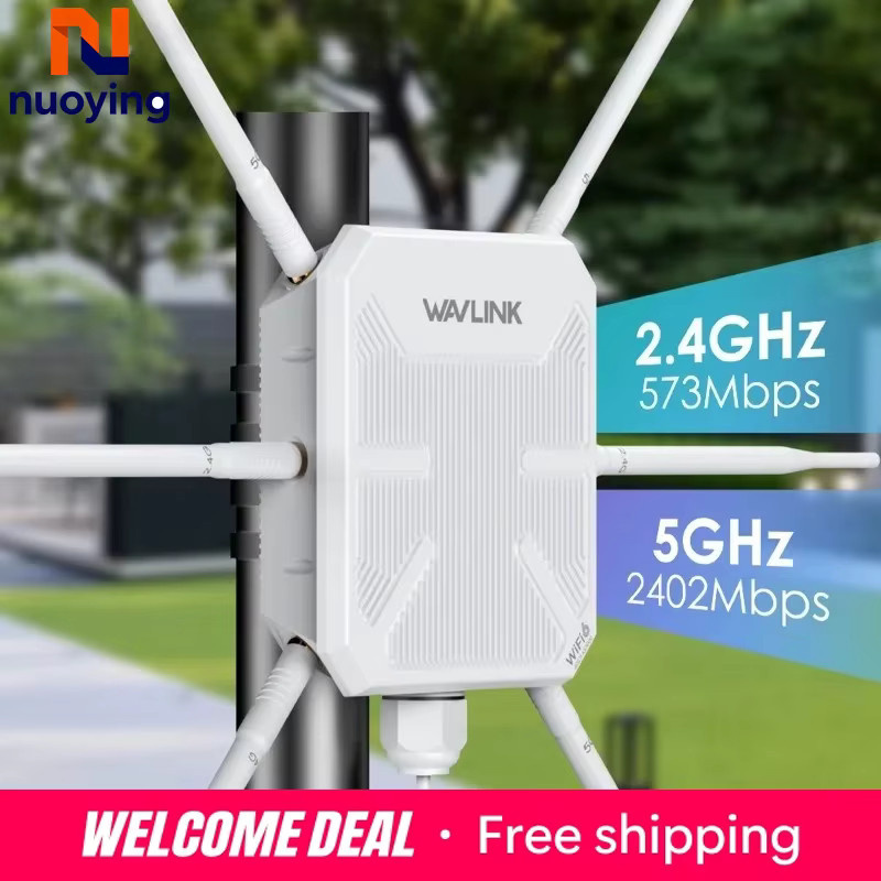 NUOYING AX3000 Outdoor WLAN-Mesh-Verstärker WiFi 6 Dual-Band 2,4G+5G PoE IP67 wetterfest in Weiß - Bild 3