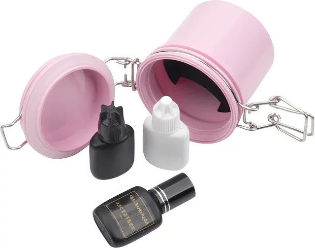 CNKESS Wimpernkleber Lagerungsbehälter, Schwarz - Bild 1