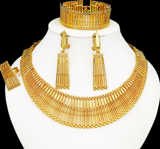 GZJPEI Schmuckset, 18K vergoldet, Gold, Damen - Bild 1