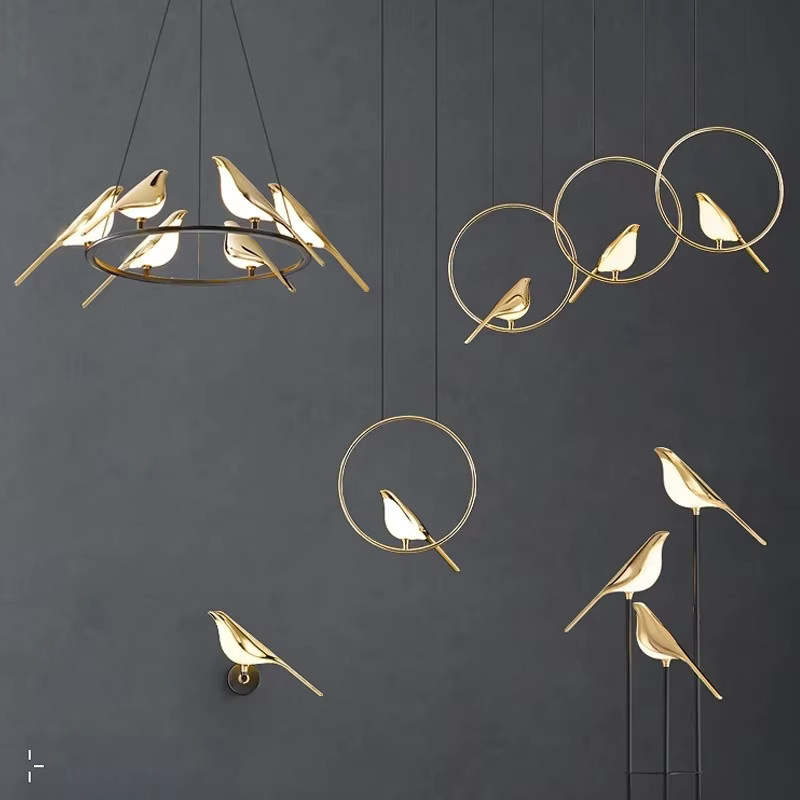 YongYing Lumin Designer Pendelleuchte Nordic Elster im skandinavischen Stil aus Metall in Gold/Messing - Bild 2
