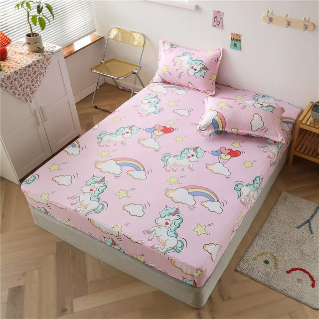FebEr Spannbettlaken mit Tiermotiv in Pink, B/T: 180 x 200 cm, Höhe: 30 cm - Bild 1