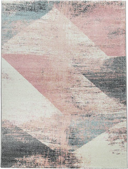 Moderner Teppich Merano in Mehrfarbig mit abstraktem Design, pflegeleicht und fußbodenheizungsgeeignet, B/T: 60 x 100 cm - Bild 1