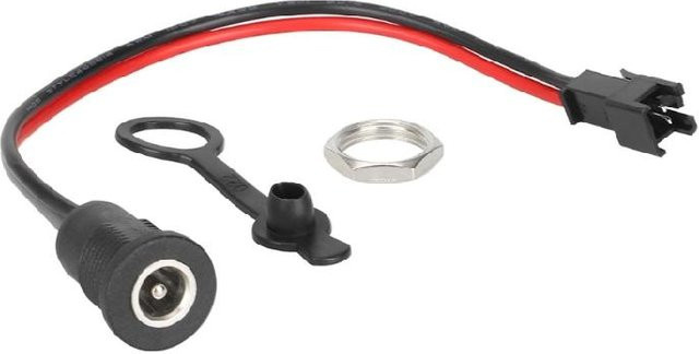 Wasserdichter DC5.5x2.1mm Stromversorgungsadapter mit Kabel und Ladebuchse für Elektroroller in Schwarz - Bild 1