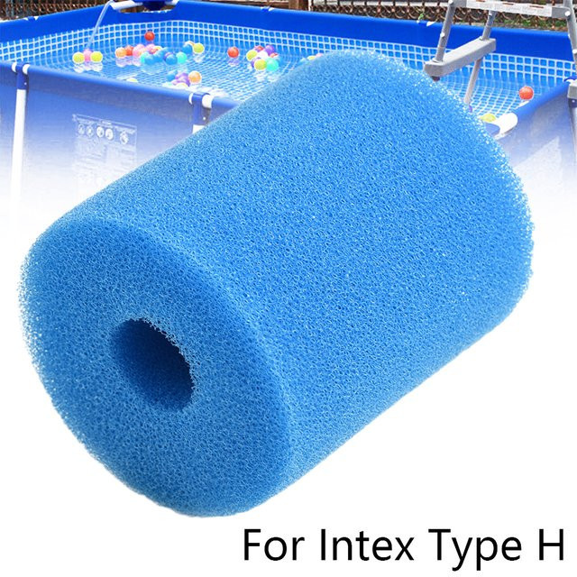 Intex Schwimmbadfilter Kartusche Typ H in Blau, wiederverwendbare Schaumstoffkartusche für die Poolfiltration - Bild 1