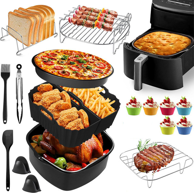Grillrost für Ninja AF180EU Heißluftfritteusen und COSORI Heißluftfritteusen in Schwarz - Bild 1
