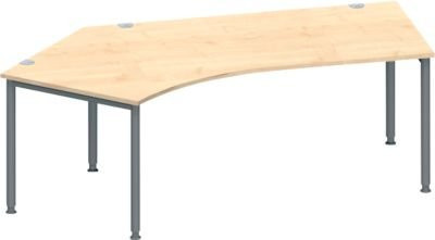Schäfer Shop Genius Winkelschreibtisch MODENA FLEX 135 Grad mit Ansatz links in Ahorn und Anthrazit - Bild 1