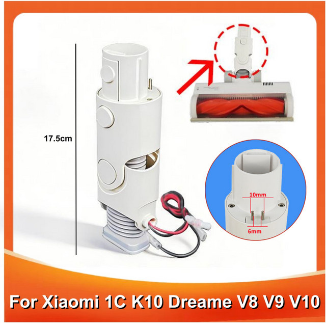 Verbindungsschlauch für Staubsauger-Bürstenkopf passend für Xiaomi K10 G10 1C und Dreame V8 V9P V11 in Weiß - Bild 1