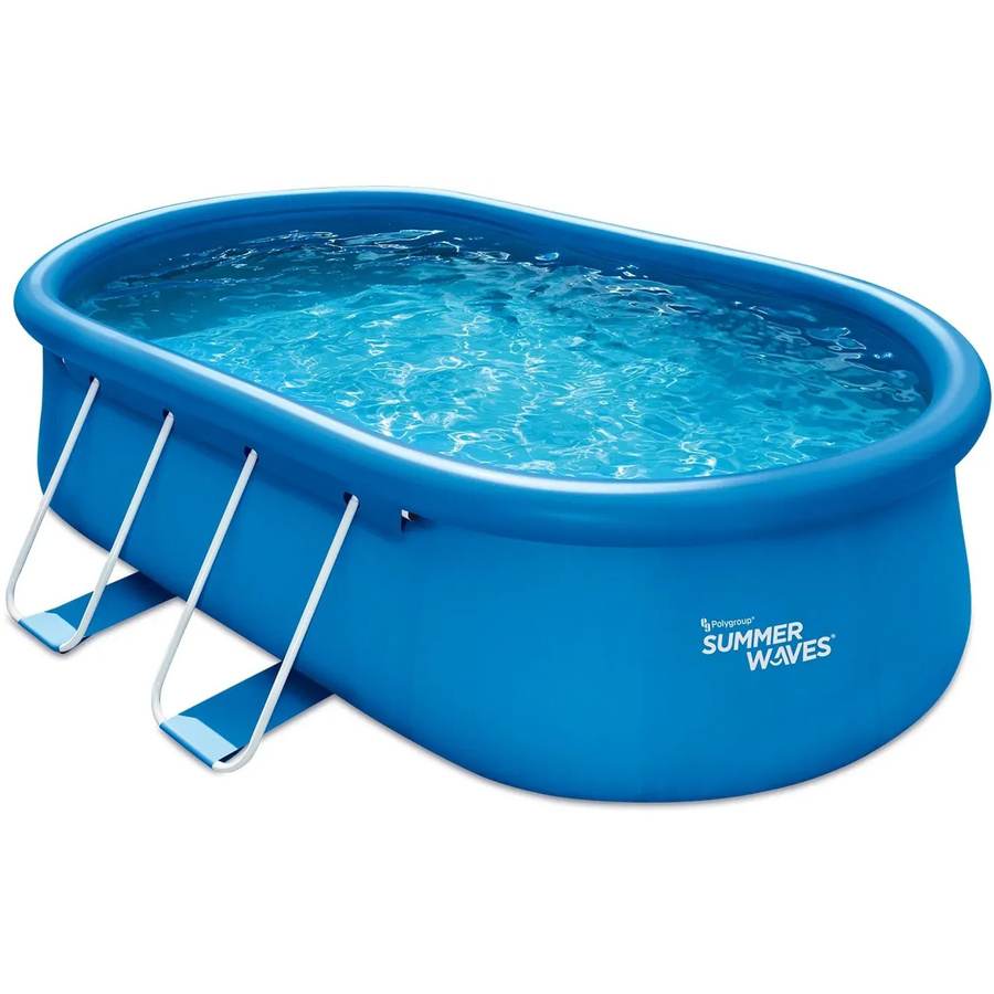 Summer Waves Quick Set Pool Oval Aufblasbar Blau B/T/H: 457 x 305 x 107 cm - Bild 2
