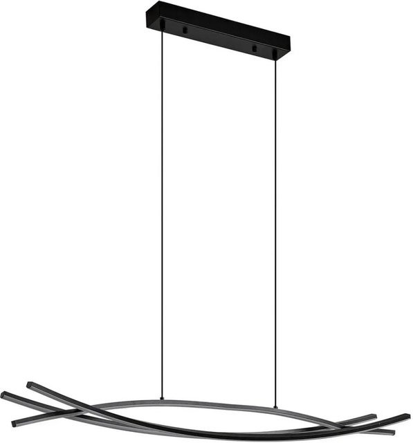 Lucande Sayori LED Pendelleuchte aus Metall in Schwarz, dimmbar, modern, 1-flammig - Bild 1