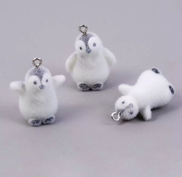 Pinguin Charms, Harz, Weiß, Anhänger - Bild 1