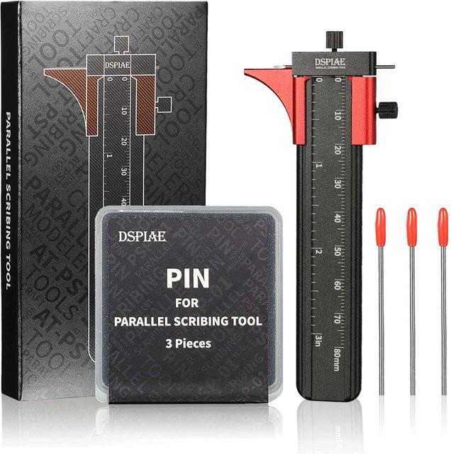 Dspiae AT-PST Parallel-Anreißwerkzeug als isometrischer Liniengravierer in Schwarz, B/T/H: 110 x 40 x 6 mm - Bild 1