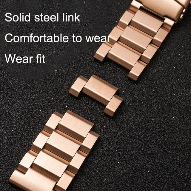 Uhrenarmband Edelstahl, Gliederarmband, Silber, Unisex - Bild 1