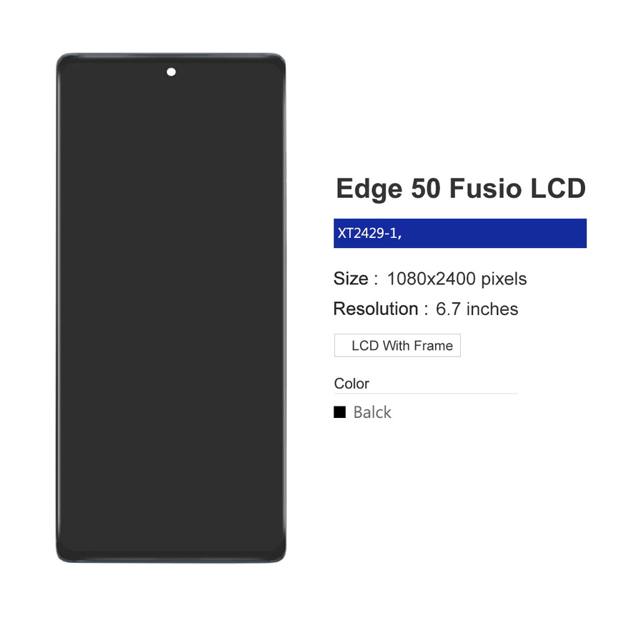 Motorola Edge 50 Fusion LCD Display mit Touch Screen und Rahmen in Schwarz - Bild 2
