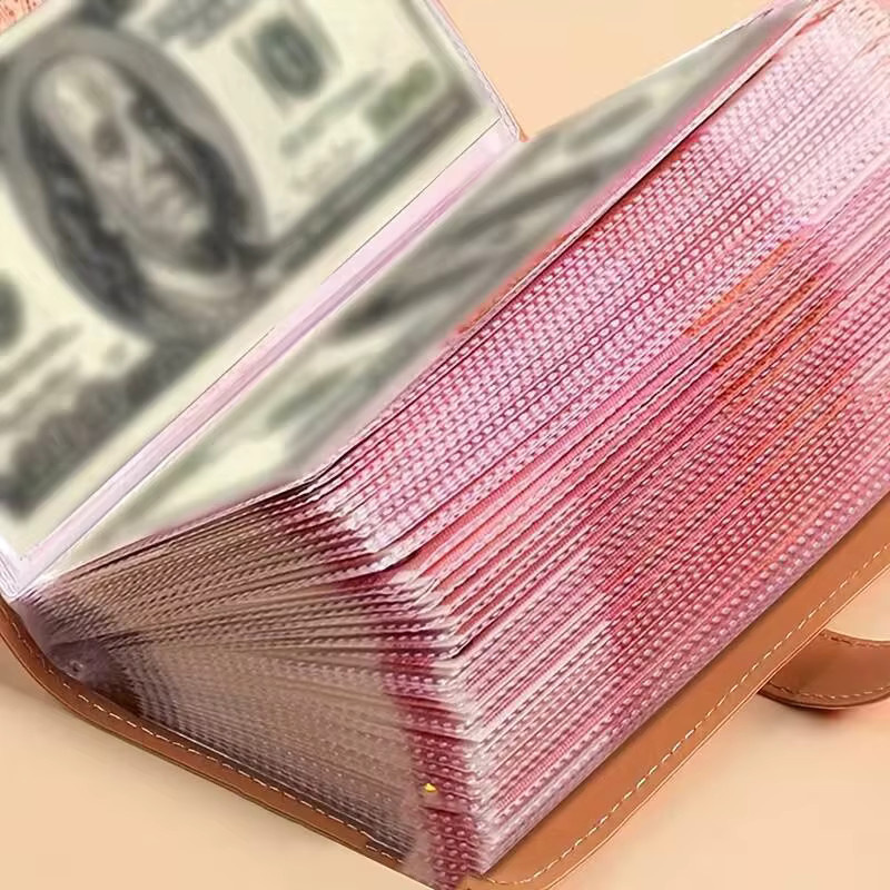 Leder-Organizer für Budgetplanung in Grün, A6-Ordner mit Bargeldumschlägen und Taschen zur Finanzplanung - Bild 2