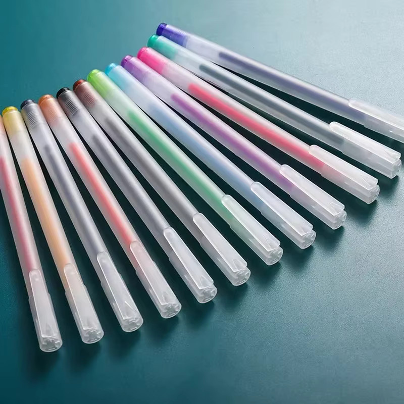 Kissbuty Gel-Stifte Set mit 12 Farben, Mehrfarbige Kugelschreiber 0,5mm für Schule und Zeichnen - Bild 4