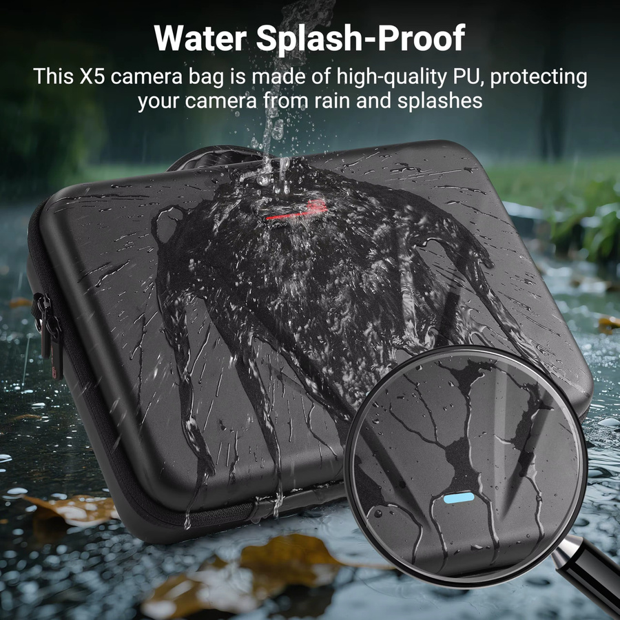STARTRC Tragetasche für Insta360 X5 Zubehör, wasserdichte Reisetasche und Schutzhülle in Schwarz - Bild 5