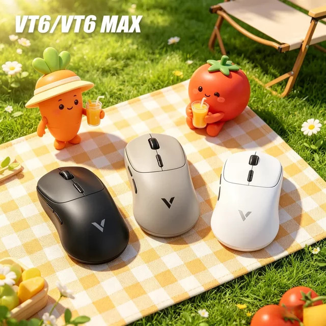 Rapoo VT6 MAX kabellose E-Sport Gaming-Maus in Braun mit 8000Hz Polling-Rate und PAW3950 Sensor für kleine Hände - Bild 1